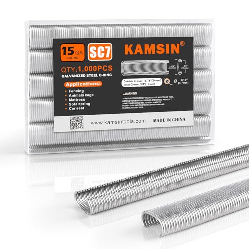 Összegyűjtött rögzítők |   Kamsin Sc7 15 Gauge Galvanizált Acél 3/4 Hüvelykes Káposztagyűrűk C Gyűrűk Kapcsok Káposztagyűrű Kapcsok 1,000/Csomag (1,000 Db (Galvanizált Acél)) Összegyűjtött rögzítők Összegyűjtött rögzítők