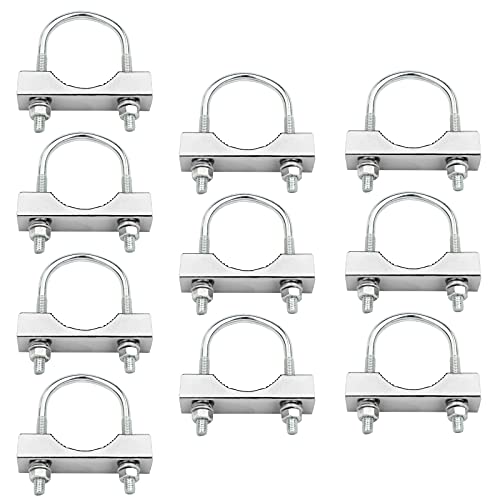 Csavarok |   10 db U-alakú bilincs, 1⅝” nyitott szélességű U-cső bilincsek, acél antenna bilincsek rögzítő szerelvényekhez Csavarok Csavarok