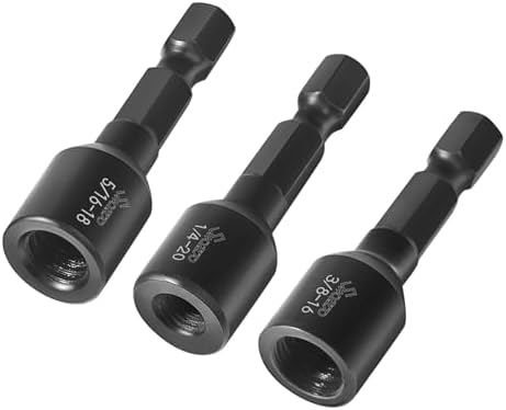 Csavarok |   1/4″-2, 3/8″-16, 5/16″-18 Hanger Bolt Driver 3 db, Hanger Bolt Telepítő Eszköz 1/4 Hex Szárral, Kettős Fejű Csavarokhoz Alkalmas, Elengedhetetlen Faipari Munkákhoz Csavarok Csavarok