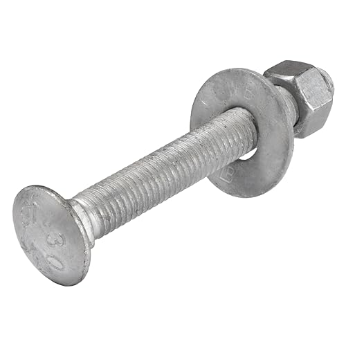 Csavarok |   3/8″ X 3-1/2″ (50 db) Horganyzott Kocsibolt Készlet, Meleg Horganyzott Külső Használatra Csavarok Csavarok