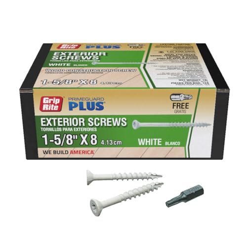 Csavarok |   L158Stw1 Primeguard Plus #8 X 1-5/8″ Fa-Fa Teraszcsavar, Fehér, 1Lb Doboz Csavarok Csavarok