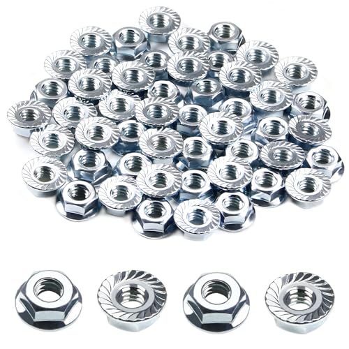 Diók |   1/4-20 Fogazott Flanges Hex Anyák, 1/4″ Hexagon Flanges Anyák, 304 Rozsdamentes Acél, Unc Anyák Rögzítők, Csere Anyák DIY Otthoni Mechanizmushoz, 50 Csomag Diók Diók