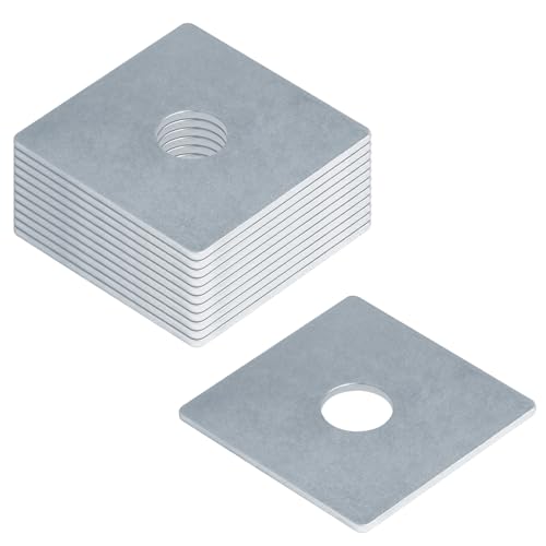 Hardver alátétek |   12 db négyzet alakú lemezmosó 3/4″ (belső átmérő) x 3″ x 3″ 3/4″ méretű csavarhoz, elektrogalvanizált acél, 2,6 mm vastag, sík négyzet mosó. Hardver alátétek Hardver alátétek