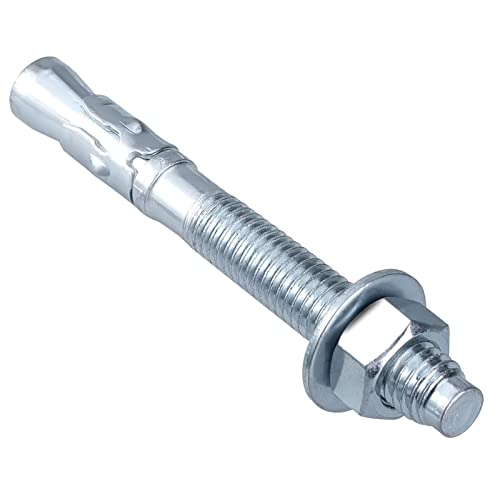 Horgonyok |   1/4 X 3-3/4” Wedge Anchor, 1/4 hüvelyk átmérőjű betonhoz, 10 db nehéz teherbírású cinkbevonatú betonfal rögzítő Horgonyok Horgonyok