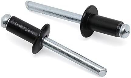 Rögzítők |   1/4″ X 1/2″ Alumínium Vak Rögzítők, Fekete, 6.5 X 12.7 Mm Pop Rögzítők, 100 Db Rögzítők Rögzítők