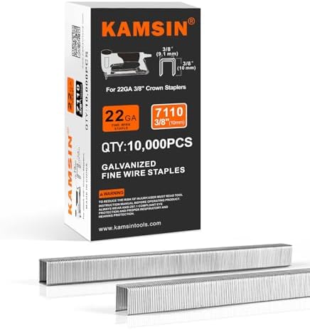 Tűzőgép tűk |   7110 22-es Kábel Kárpitos Staple Finom Drót Staple 3/8" (10Mm) Láb Hossz 3/8" (9Mm) Korona Pneumatikus Kárpitos Staplerhez Kárpitozásban, Faiparban Rögzítők Tűzőgép tűk